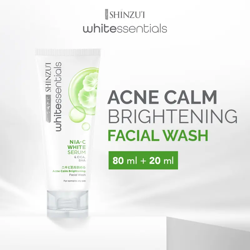 Shinzui WHITEssentials Double Brightening 80ml - Facial Wash BPOM - Muka, Wajah 1