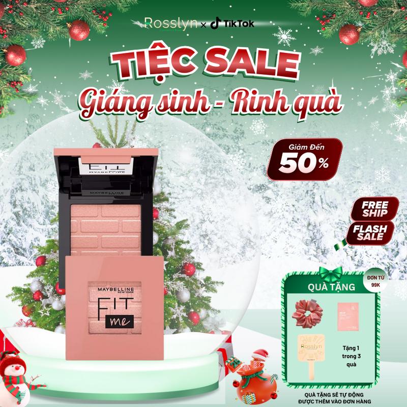 Phấn Má Hồng Maybelline Fit Me Blush Mịn Lì Chuẩn Màu 4.5g Rosslyn