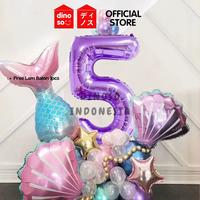 Gambar DINOSO Paket Dekorasi Mermaid Angka Jumbo 1set Balon Dekorasi Ulang Tahun Tema Purti Duyung Lucu - Paket Mermaid2 Angka 3 dari DINOSO INDONESIA Kota Administrasi Jakarta Barat 1 Tokopedia