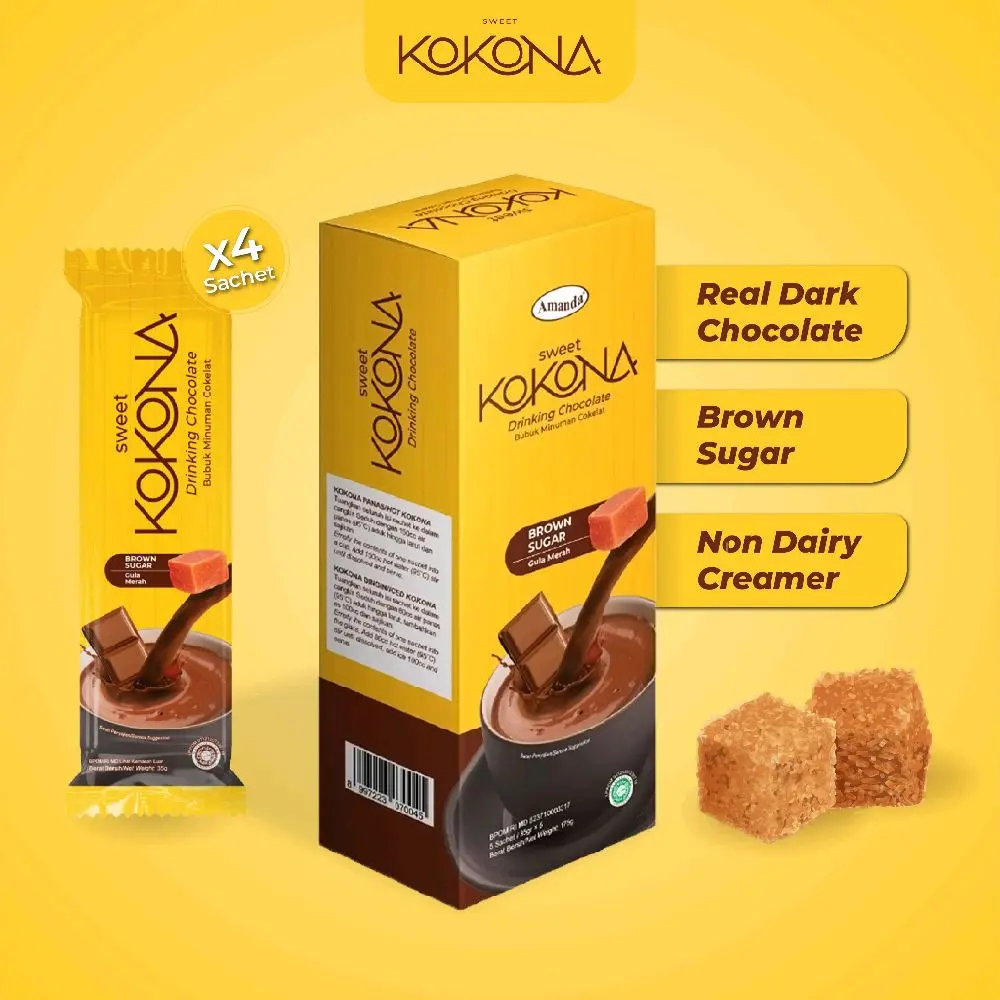 Sweet Kokona - Brown Sugar Bubuk Minuman Cokelat 4 sachet Chocolate