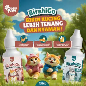 Golden Paw - BirahiGo 15 ML Atasi Stres dan Kendalikan Birahi untuk Menjaga Kesehatan Kucing
