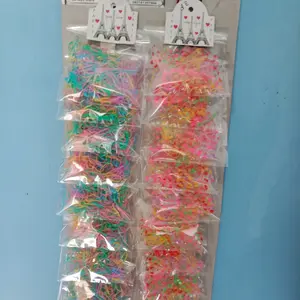 Karet ikat rambut jepang warna warni rencengan isi 20pcs Kunciran