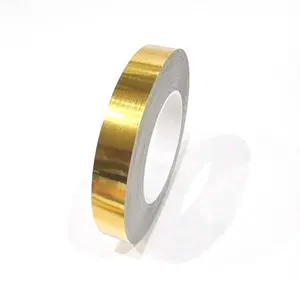 Stiker Dinding List Motif Mirror Gold Perekat Diri Tahan Air 5Meter X 2cm