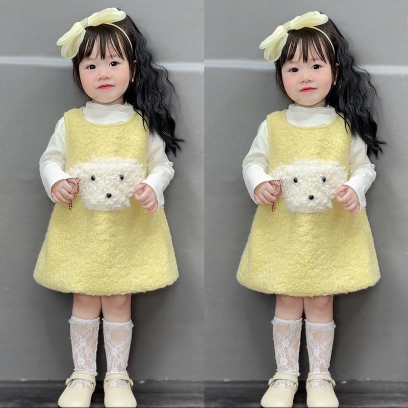  |Mekembean x Tặng Kèm áo giữ nhiệt| Set cừu bông bé gái xinh yêu mặc Tết  mặc đi chơi  mặc mùa Thu 