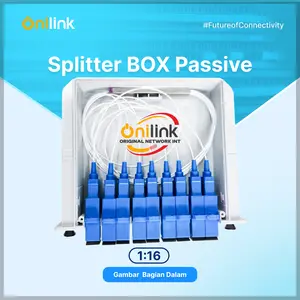 Splitter Box FO 1x16 SC UPC Passive PLC Full Adapter Fiber Optik - Splitter Box 1:16