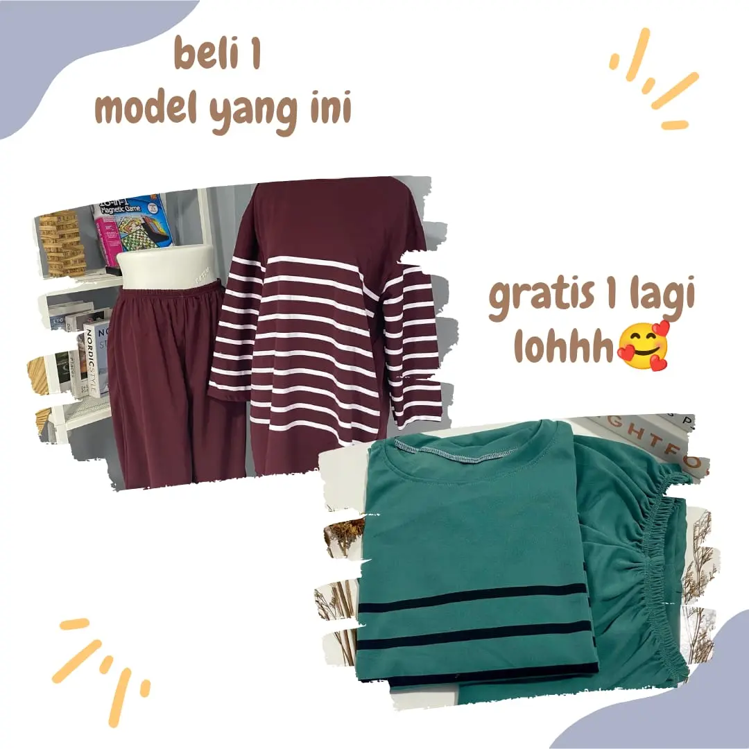 Mode Syantik | DAPAT 2 SETELAN JUMBO WANITA BISA COD SALUR SABLON