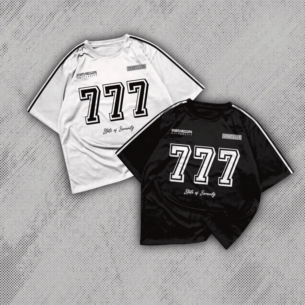 KONGLOMERADS - 777 Kaos Oversize White & Black Edition