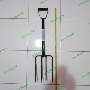 Garpu Tanah 4 Mata - Garpu injak - Sekop - Garpu Tanah Gagang Besi