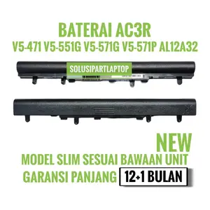 BATERAI AC3R V5-471 E1-410 E1-422 E1-430 E1-432 E1-470 AL12A32 BLACK