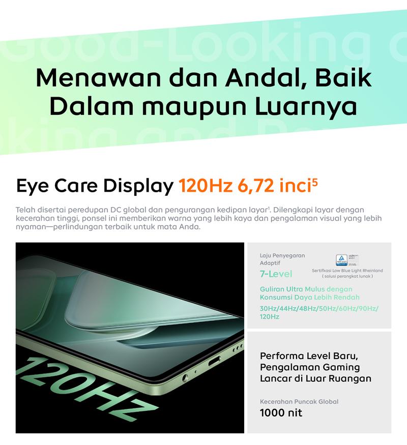 Product Introduction of vivo iQOO Z9x (12/256) Snapdragon 6 Gen 1 4nm (ANTUTU 570,456+), 6000 mAH, 1000 nits 120hz eye-care display, Dual Stereo Speaker] 5