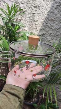 Product Review of VISHAL Panci Kaca Tahan Panas Borosilicate / Soup Pot Kaca Bermotif VS-337 from r**a 0