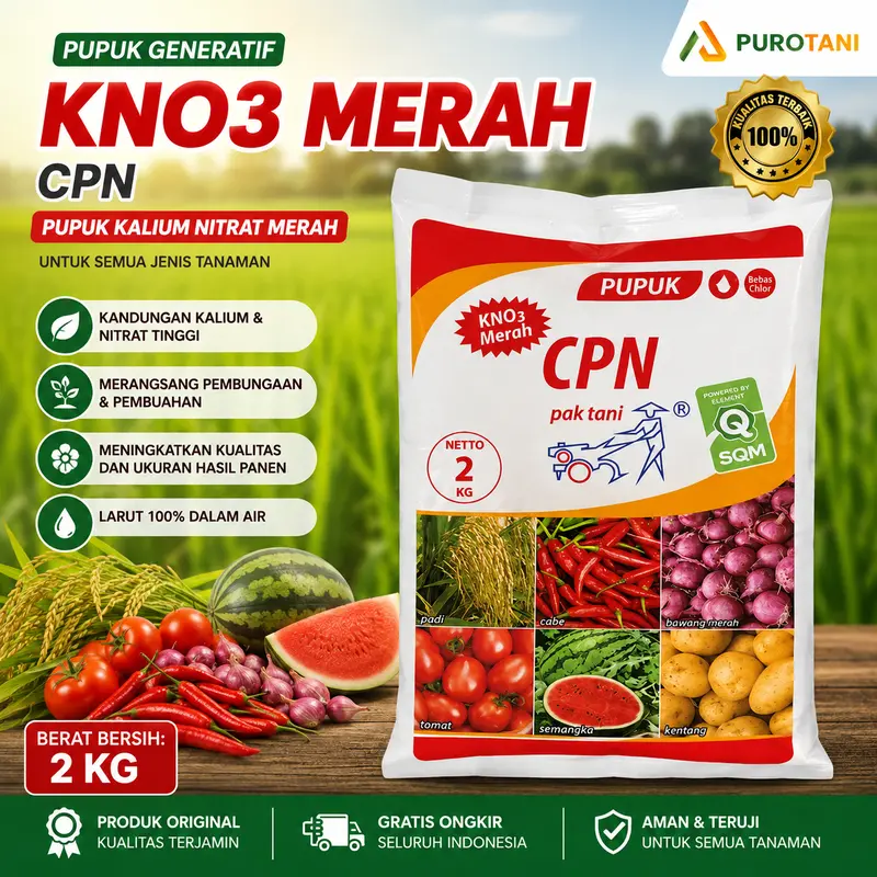 Pupuk Prill CPN KNO3 Merah 2 KG Pak Tani