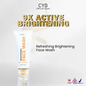 CYB Brightening Face Wash - 9X Active Brightening Kojic Acid Face Wash Mencerahkan Wajah Kusam Kulit Belang Tidak Merata