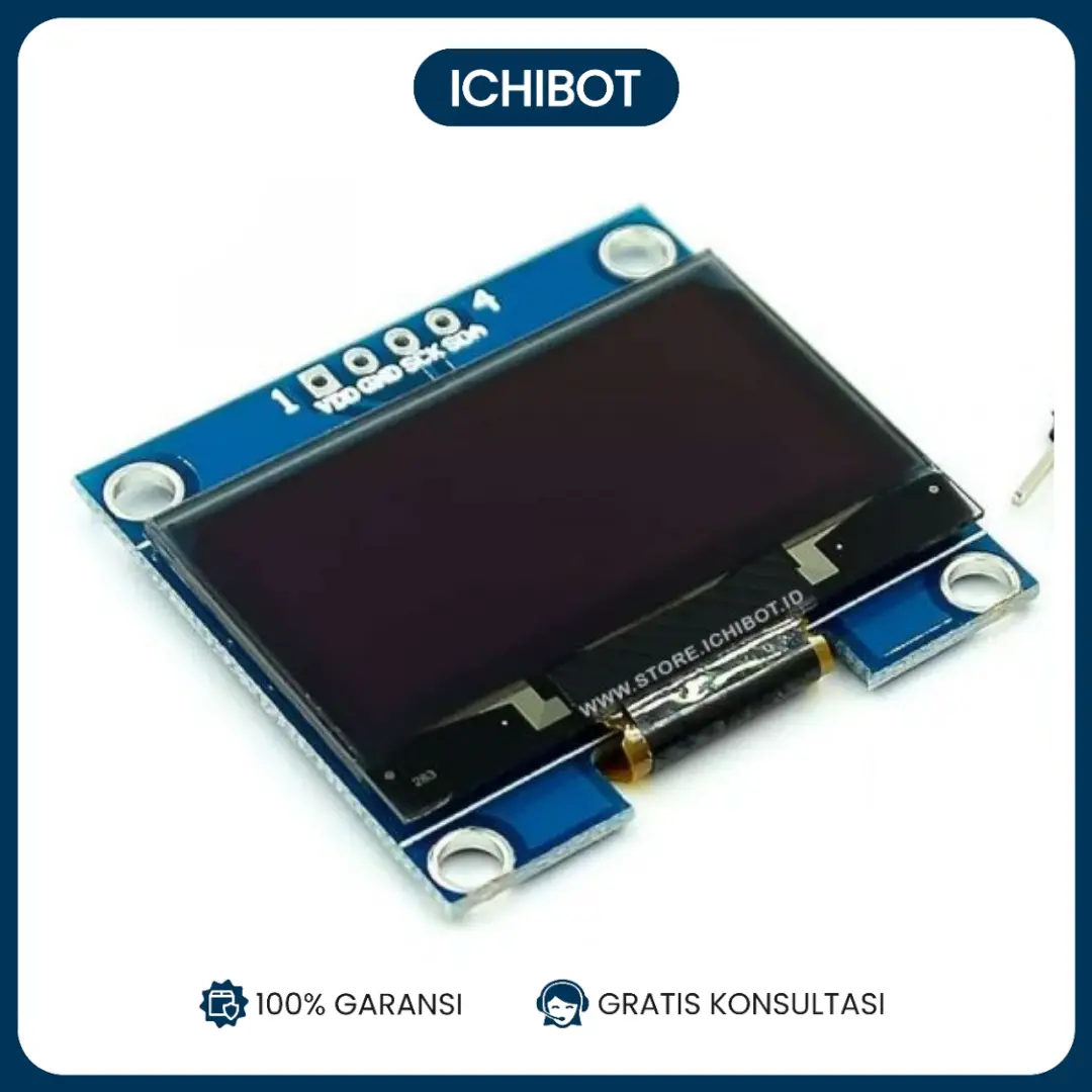 OLED 1.3 Inch I2C SSD1306 Putih 128x64 Arduino ESP32 Display