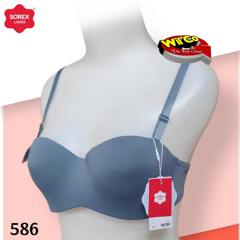 K586 Sorex Bra Wanita Seamless Ada Kawat Cup A Size  34 - 40 Dua Pengait Busa Tipis Bh Dewasa 0