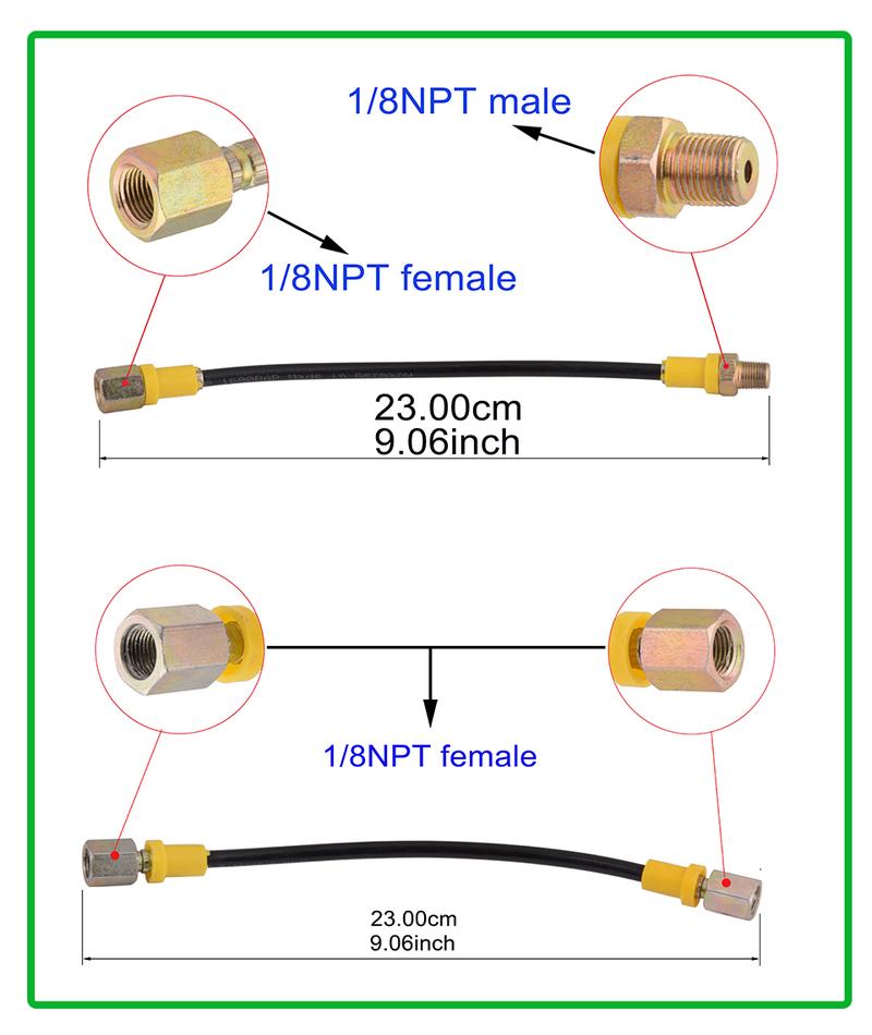 Product Introduction of HPA 30MPA M10*11/8BSP 1/8NPT Nylon High Pressure Hose Pump Accessories 10