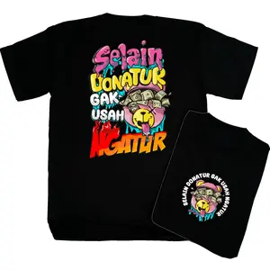 kaos selain donatur gak usah ngatur-Bahan yg Premium Lembut/cocok pria&wanita