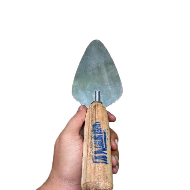 Sendok Semen Cetok Galur Asli Paku Keling 4 Ukuran 18cm Oval - Alat Konstruksi Baja Berkualitas - Bangunan 2