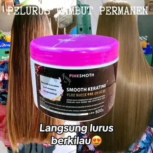 PINKSMOTH Smooth Keratine Obat Pelurus Rambut Tanpa Catok BPOM Membantu Meluruskan Melembabkan & Menjaga Kesehatan Rambut
