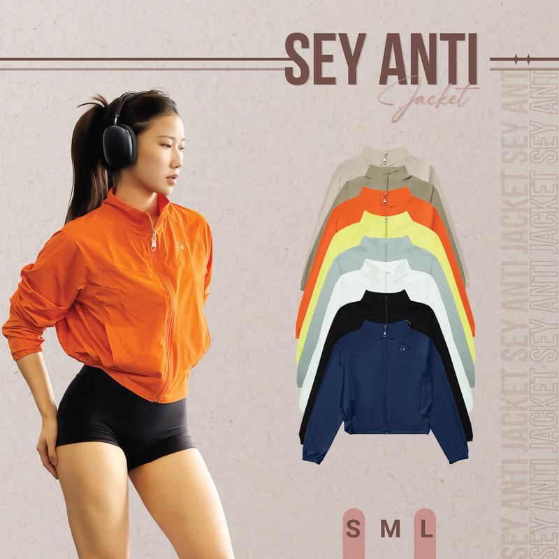 Sf S.E.Y - ANTI JACKET - Áo khoác sport nữ chất liệu nylon 2in1 chống gió chống nước thích hợp cho thể thao và hoạt động ngoài trời