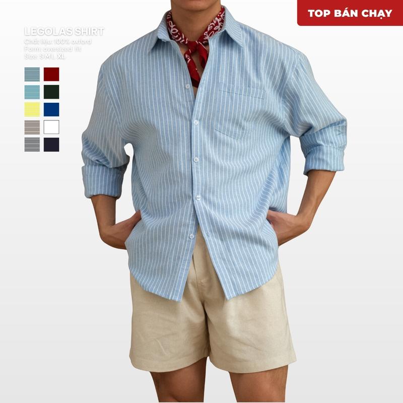 Áo Sơ Mi Nam Form Oversized B Brown – LEGOLAS Shirt Menswear, Vải Oxford Cao Cấp