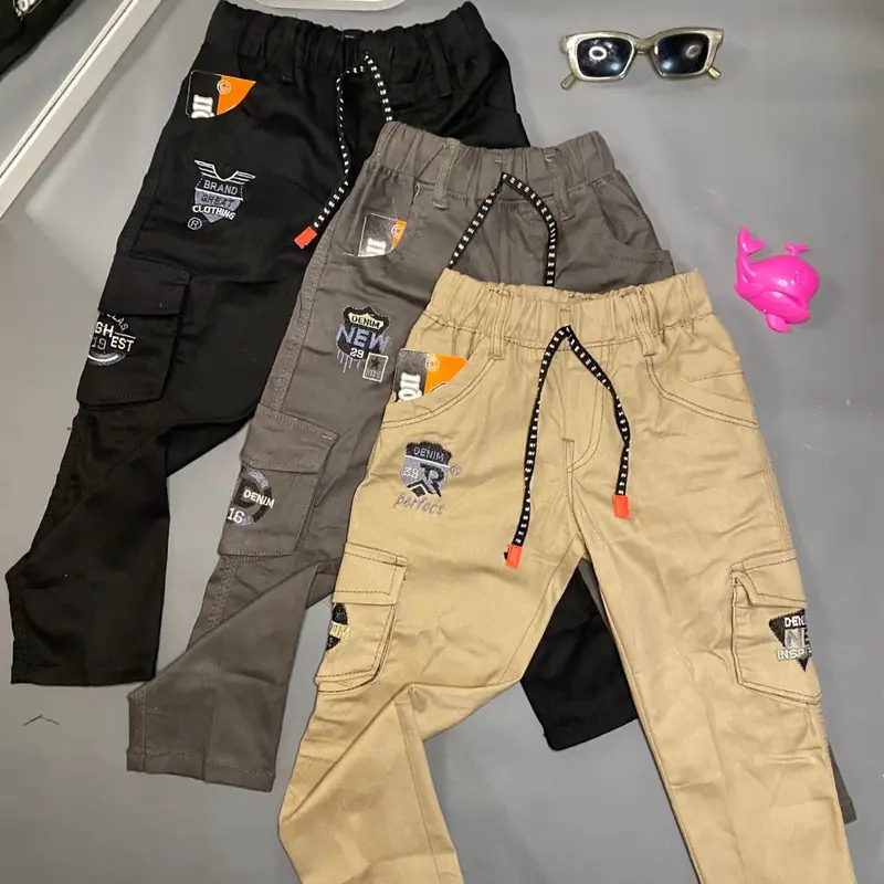 Celana Kargo Anak Cowok usia 4-15 Tahun / Celana Chinos Panjang Anak / Celana Anak Murah / Celana Chino Cargo Anak / Celana Jeans Anak Laki / Celana Jeans Panjang Anak Laki-Laki / Celana Chino Anak Cowok Fashion Bordir Terbaru (Coklat, Hitam, Abu-Abu) 0
