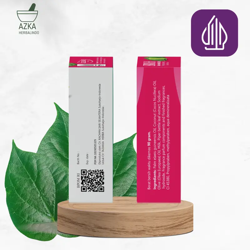 OBAT GATEL2 DI AREA KEMALUAN WANITA SABUN EKSTRAK DAUN SIRIH HERBAL TAZAKKA - 90 GRAM PERAWATAN KEWANITAAN SELANGKANGAN GATAL FEMININEWASH SHOAP MANDI TUBUH 2