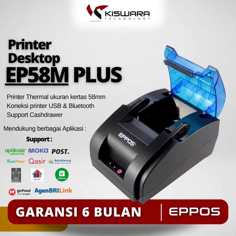 Printer Thermal Mini EPPOS 58mm EP58M PLUS - USB BLUETOOTH 0