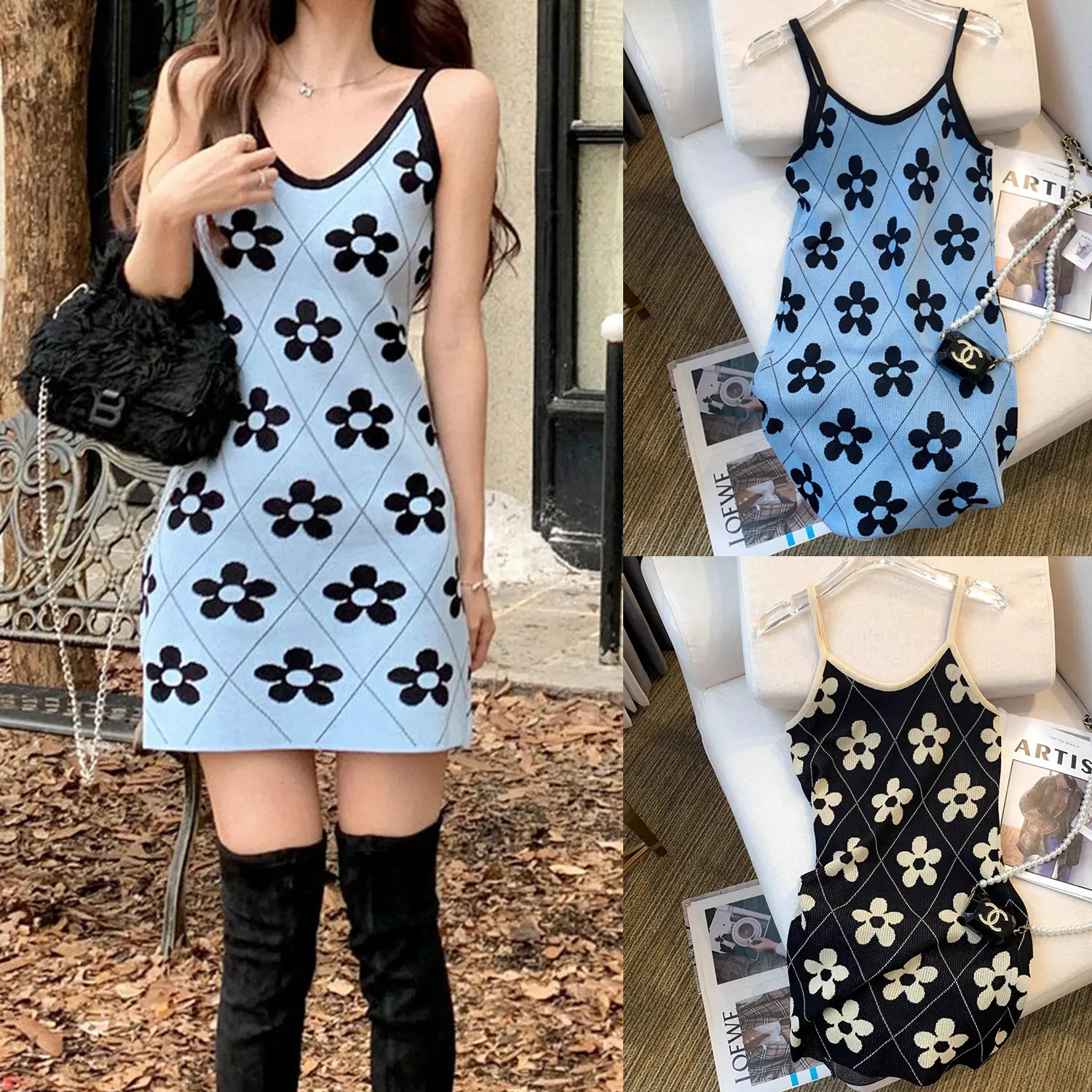 Váy Áo Yếm Jacquard Cổ Điển Dành Cho Nữ, Thích Hợp Cho Mùa Hè, Ôm Sát Và Bó Sát Cao Cấp, Hở Lưng, Váy Dệt Kim Độc Đáo, Thiết Kế Mới Cho Năm 2025