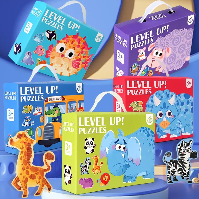 Wooden Jigsaw Puzzle Kids Toy Cartoon Animal Jigsaw Puzzles Game ...