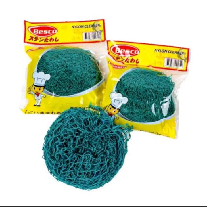 Jaring Sabut Cuci Piring Super Bersih - Bahan NYLON Hijau - 40gr jala  cuci 1