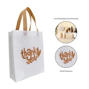 (ISI 12 PCS) Goodie Bag Tas Sovenir Spunbond Model Handle 25x35x8  (READY STOK) Belanja