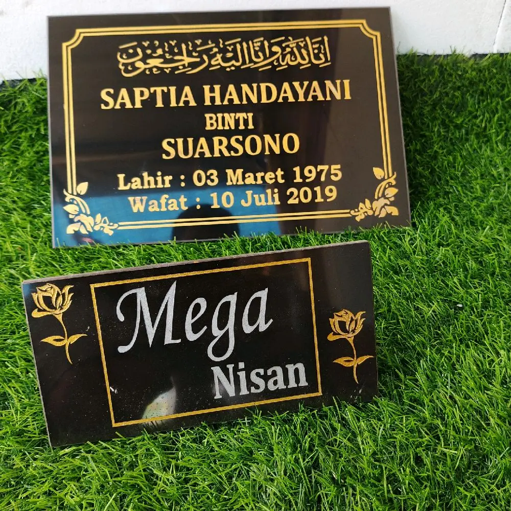batu nisan motip(lempengan) Buatan tangan Putih Kartun Pindah Rumah