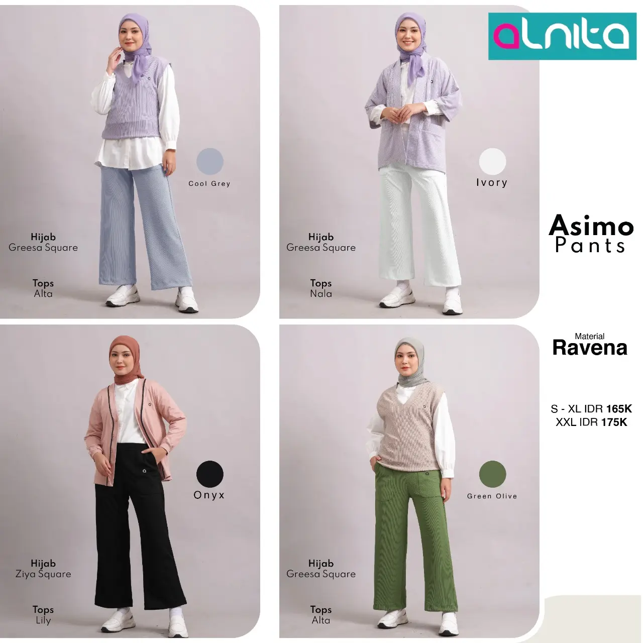Alnita Pants Asimo Pants Material Ravena