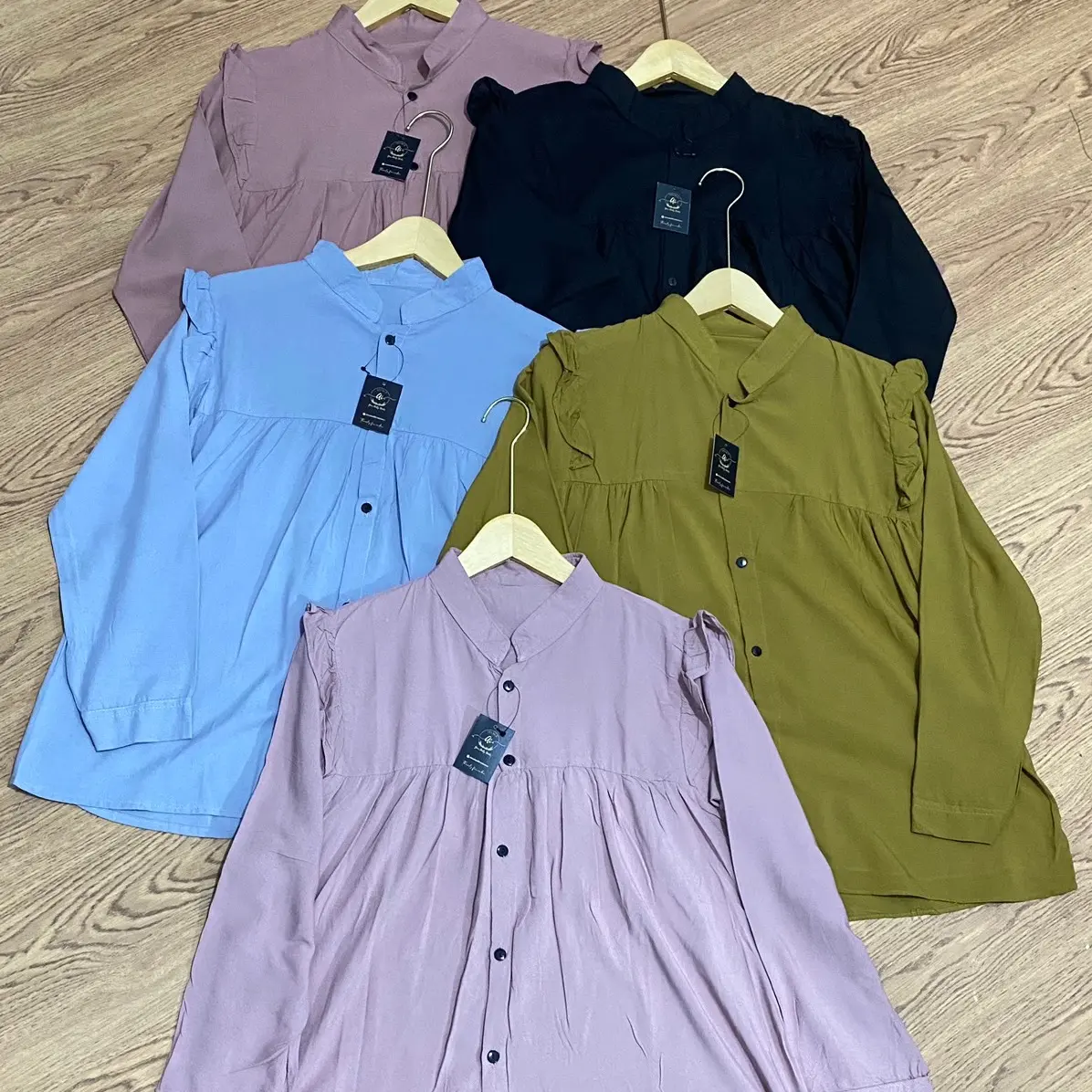 Kemeja kerja kuliah hangout blouse wanita rayon adem lembut nyaman murah