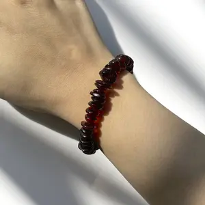 Amber Buddy | BLE189 Gelang Baltic Amber untuk wanita 18 cm Elastis.
