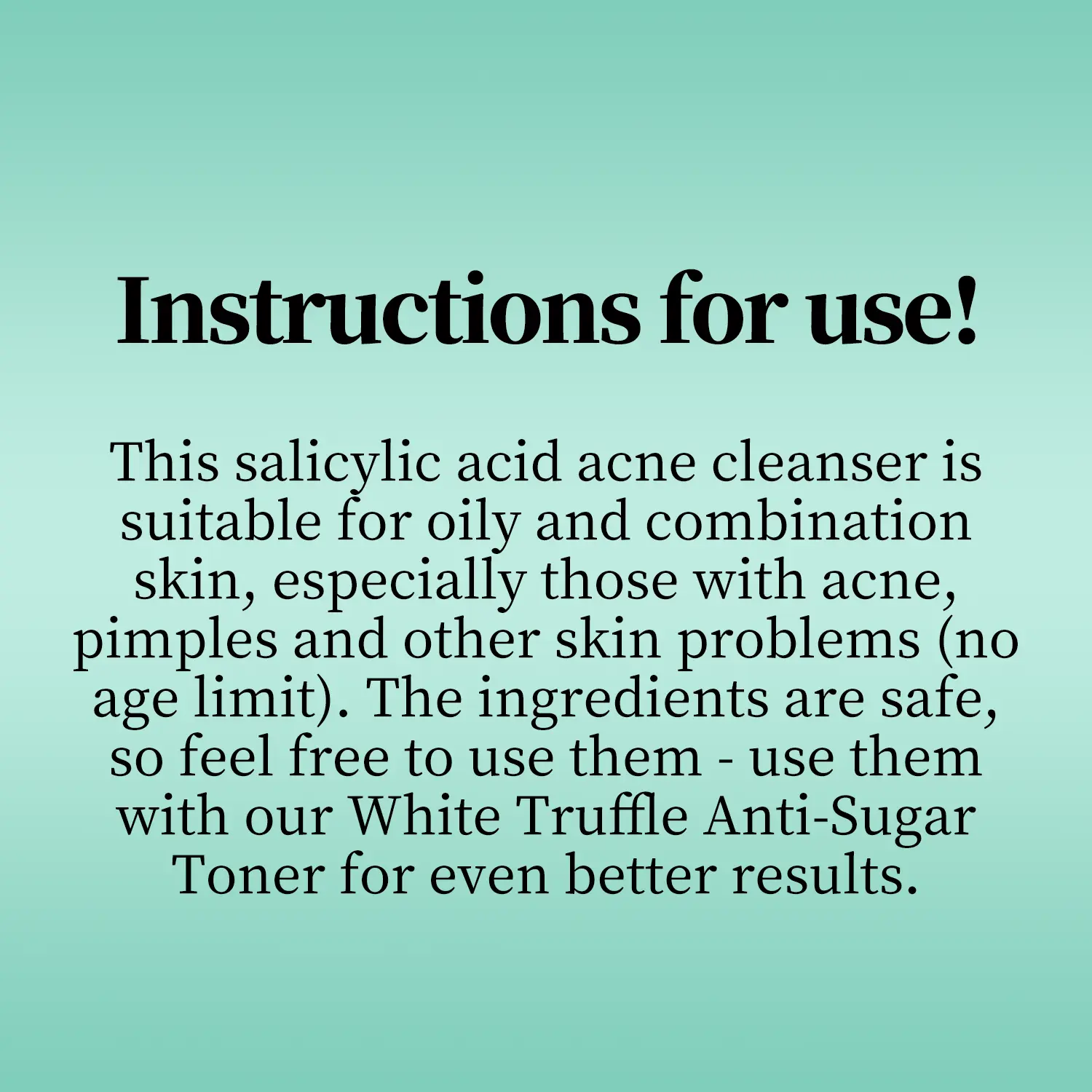 【No free gift ，product instructions】Introducing the benefits and usage of salicylic acid oil-controlling and acne-removing facial cleanser.