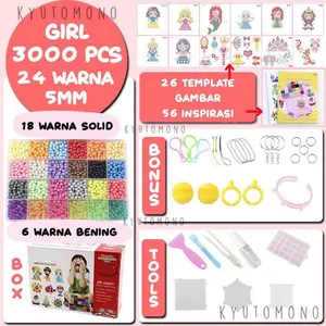 Kyutobeads Magic Beads Kit Jessie Kyutomono Ukuran 5mm Kualitas Terbaik Mainan Anak Kreativitas Mainan Edukasi