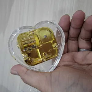 Kotak Musik Otomatis Kotak Musik Akrilik Transparan Hadiah Ulang Tahun