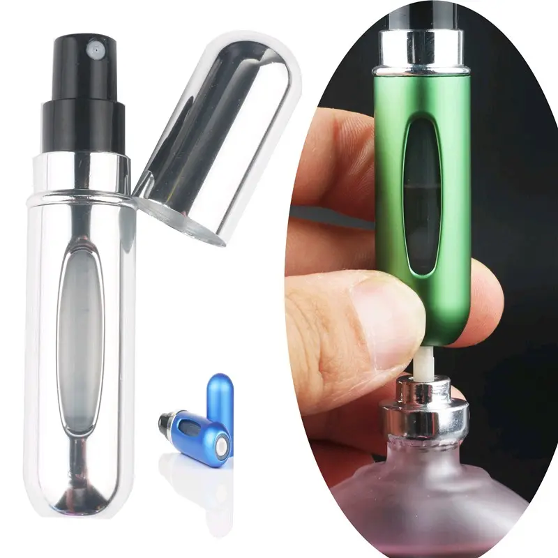 Biutte.co Botol Parfum Travel Refillable Atomizer Spray 5 ml - AB-05 - Black 1