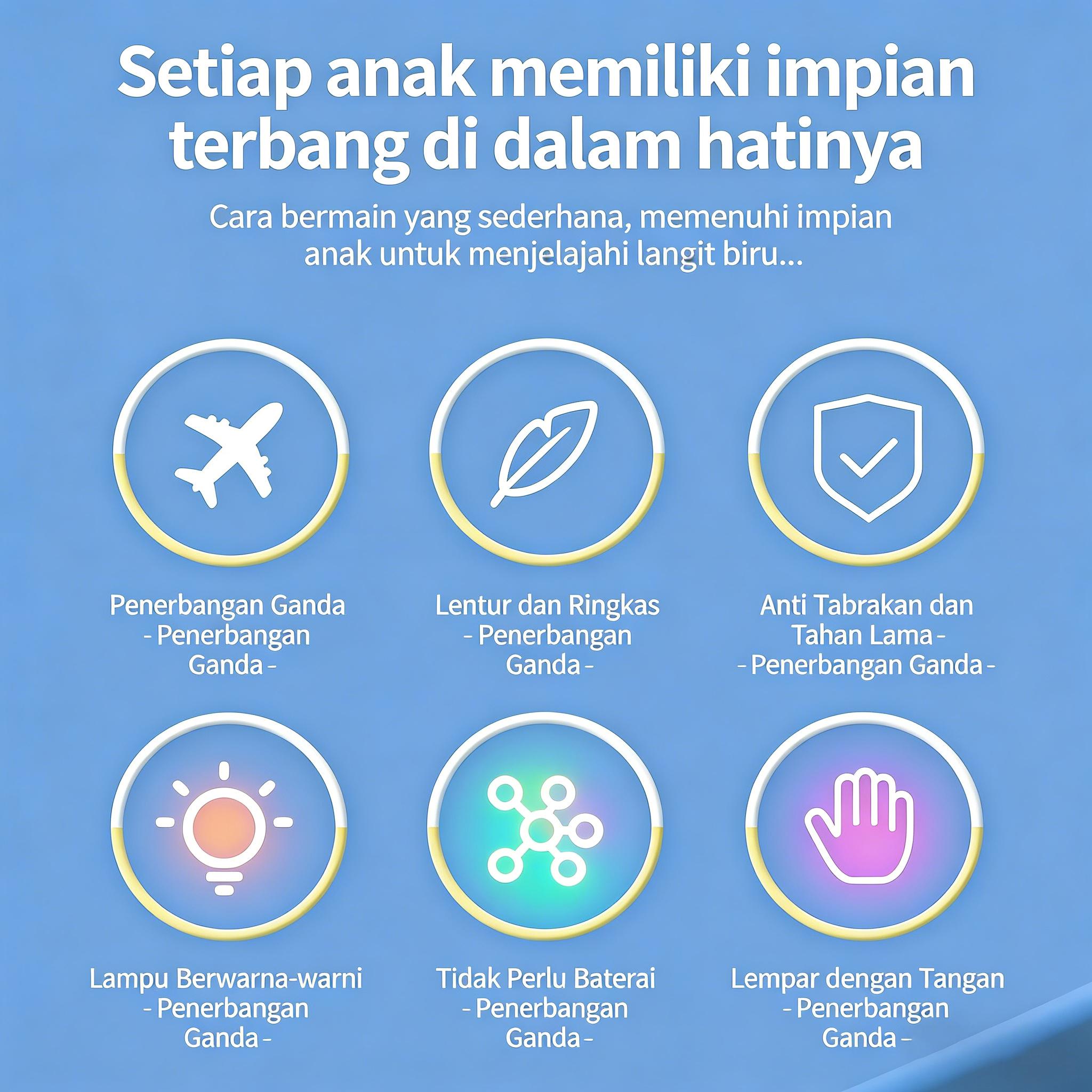 pesawat mainan pesawat Alat Peluncur Pesawat Terbang Manual Mainan Anak Edukasi Motorik Bahan Busa Empuk Aman Jarak Jauh Tembakan Pesawat LED Light Viral Murah Berkualitas