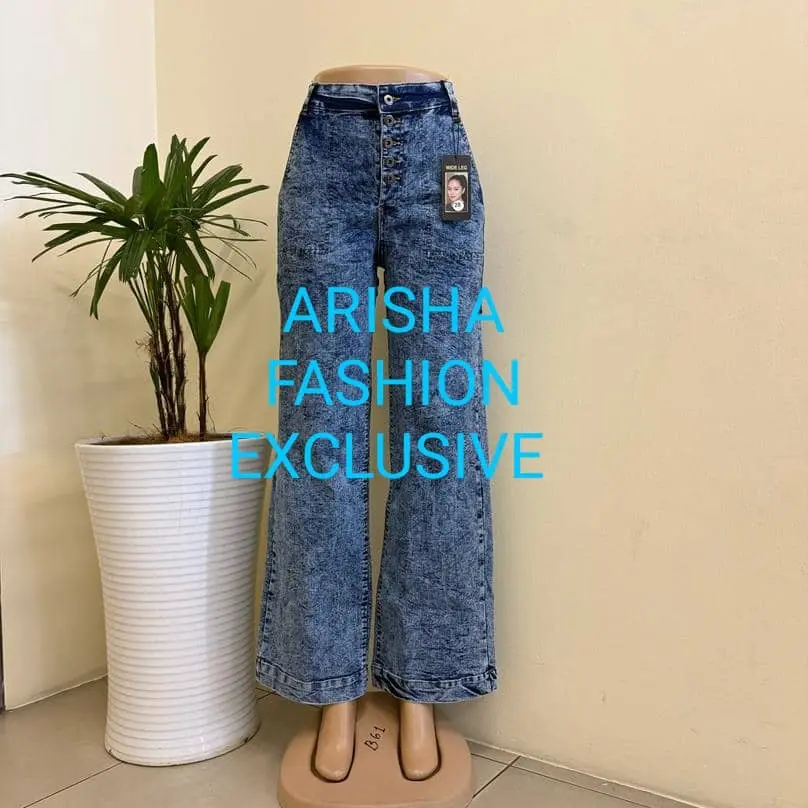 Plus Size New Arrival 5 Bottom Size [28-44premium Quality Wide Leg Stretchable Denim Jeans