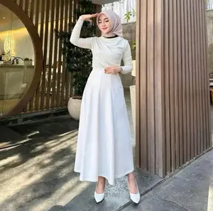 GRACESY-Audy Maxi Korean Skirt-Rok Scuba Wanita Anti Kusut Premium Nyaman Melar Jumbo Dewasa outfits Kerja,Rok Panjang Flare Wanita Anti Kusut Bahan Scuba - A-Maxi Hitam, Standart (40kg-60kg