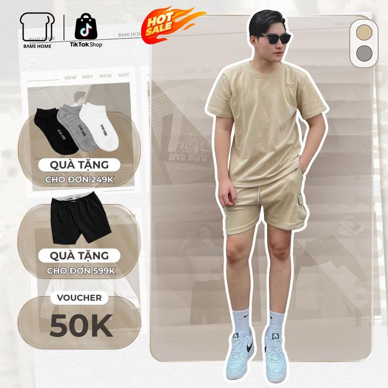 Bộ quần áo nỉ Bộ đồ nam thoáng mát thấm hút tốt BAMI HOME STORE -SETQA01 Menswear Polo 