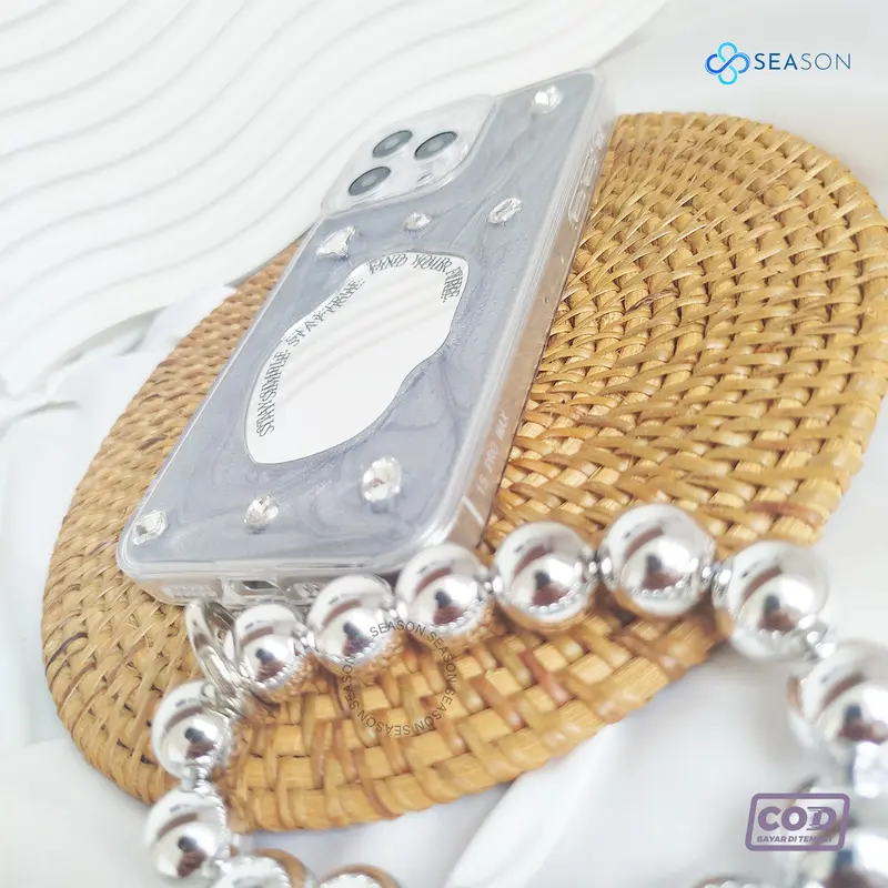 Mirror Case Diamond Sand + Strap For Iphone 11 12 13 14 15 Pro Promax Plus[IM15] 4