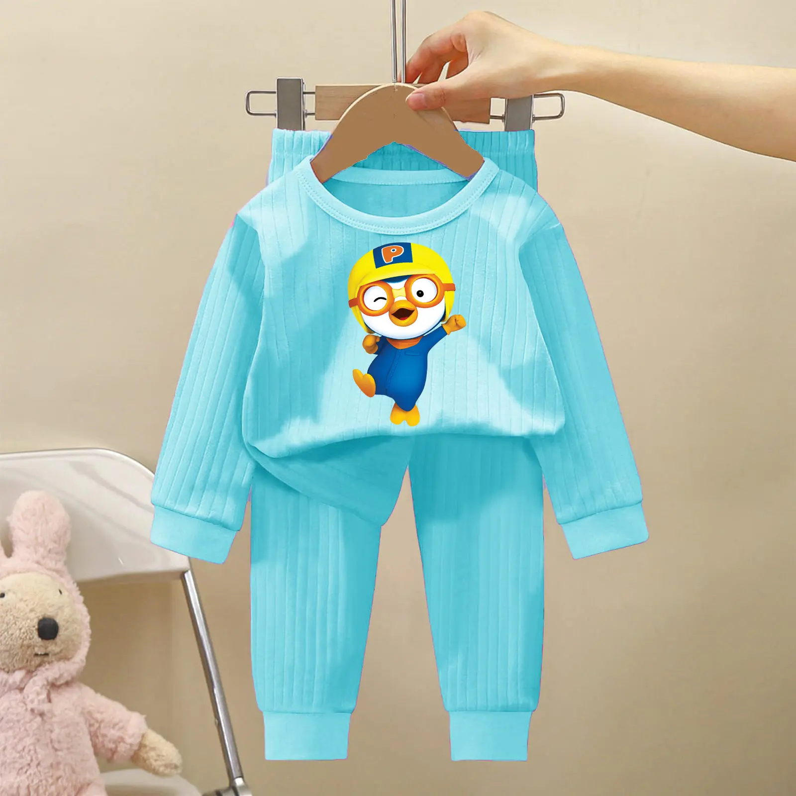 Setelan Baju Anak Panjang Perempuan Laki Piyama Tidur Oblong Panjang Import Viral Kekinian 1 2 / 3 4 Tahun