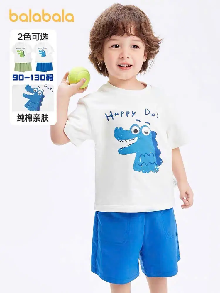 Set đồ bé trai hình con vật ngộ nghĩnh bất kì chất cotton mềm mịn mát co giãn--TNS-Mã cún