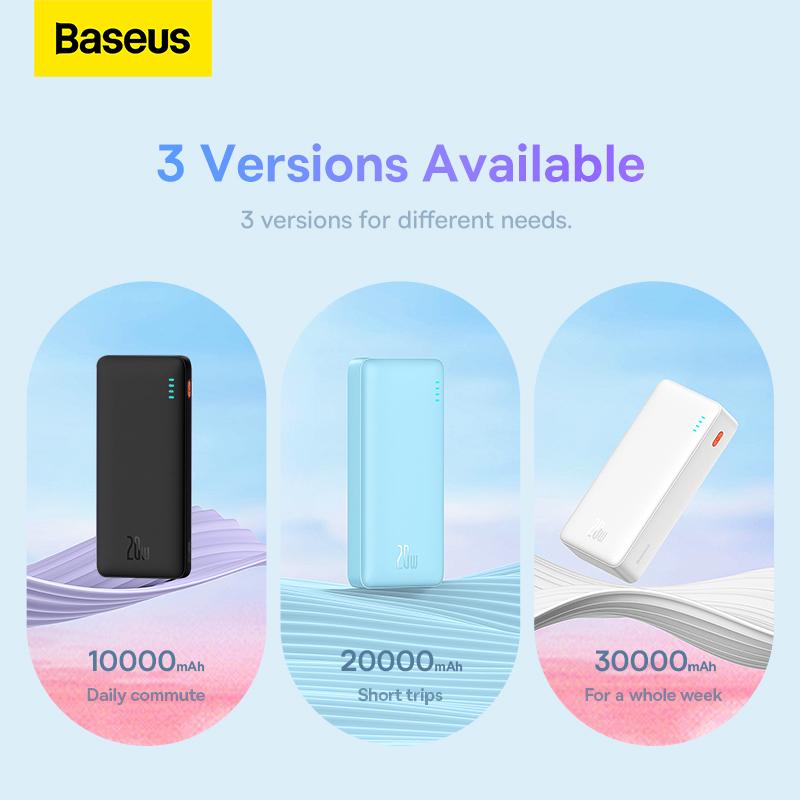 Baseus Airpow Fast Charge Powerbank 10000mAh 20W - White/Black 4