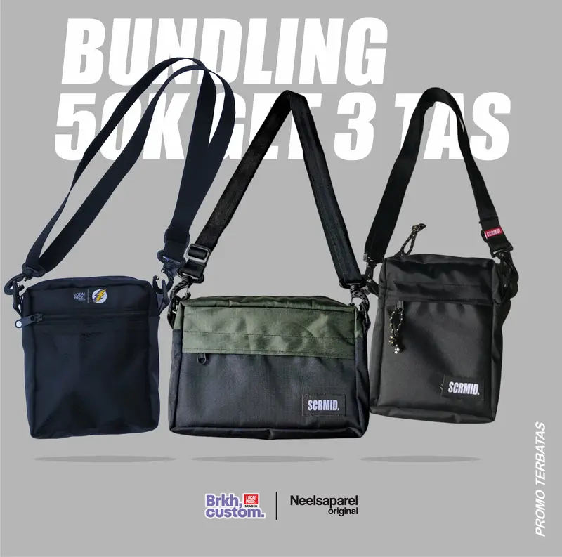 BRKH POLOSAN | SLINGBAG 07 50 RIBU DAPAT 3 PCS TAS SELEMPANG CLUTCHBAG HANDBAG PRIA DAN WANITA BRKHCUSTOM 0