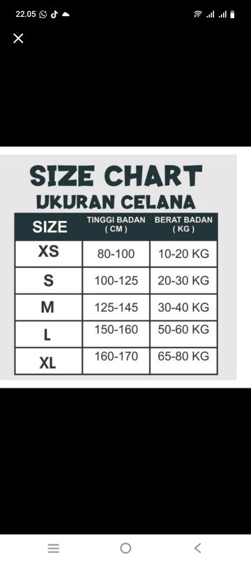 celana anak tracpant bagypan reflektif yunisek pria wanita anak nyala hurung